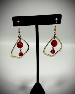 Pear Shape Gold Earrings