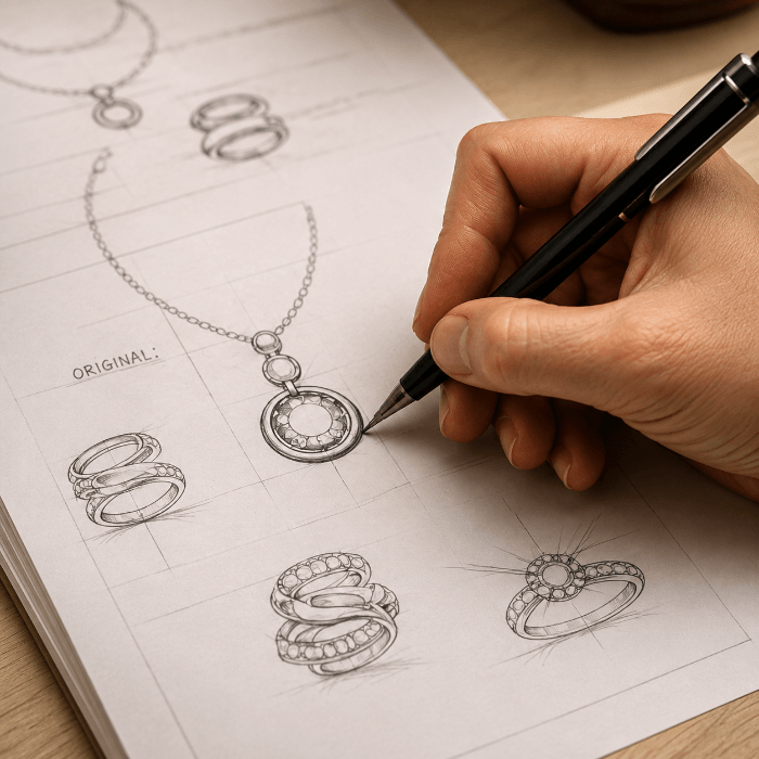 Jewelry Craft Hand Sketch